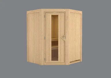 Karibu System-Sauna Larin Eckeinstieg 68 mm 1