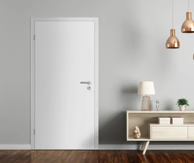 HORI Schallschutztür Wohnungseingangstür Weißlack SK2 Vollspan Eckkante 2