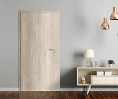 HORI Zimmertür CPL Lärche hell strukturiert Röhrenspan Rundkante 1