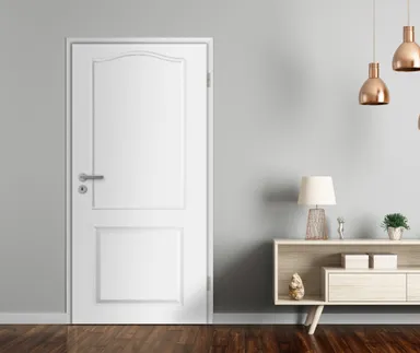 HORI Zimmertür Estella 2B Weißlack RAL9010 Röhrenspan Rundkante 1