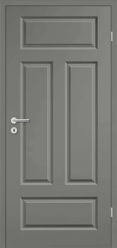 HORI Zimmertür Estella 4 quer strukturiert Lavagrau RAL7037 lackiert Röhrenspan Designkante 0
