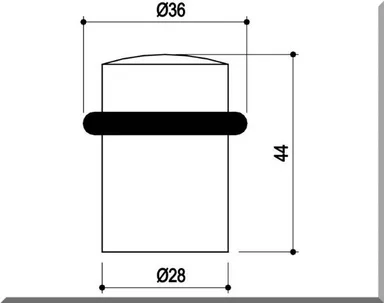 HORI Türstopper Edelstahl matt Design 1