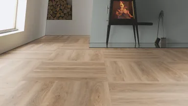ter Hürne Klebevinylboden massiv Pro Bright Choice OF 2035 Eiche Malaga beigebraun Landhausdiele 0