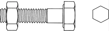 TETZNER & JENTZSCH Durchgangsschraube mit Mutter M 10 x 90 mm 0