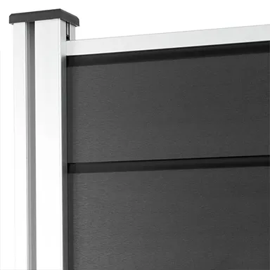 HORI Design WPC Sichtschutzzaun Stecksystem Zaun Komplettset 7