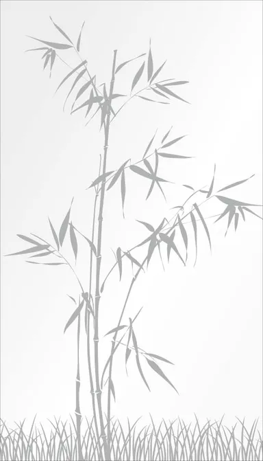 HORI Glaszaun Glassichtschutz Motiv Bambus kombiniert mit Gras 0