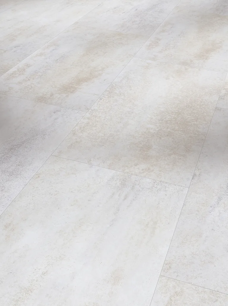 PARADOR Klick-Vinylboden SPC Trendtime 5 Dolomit weiß Mineralstruktur Fliese 1