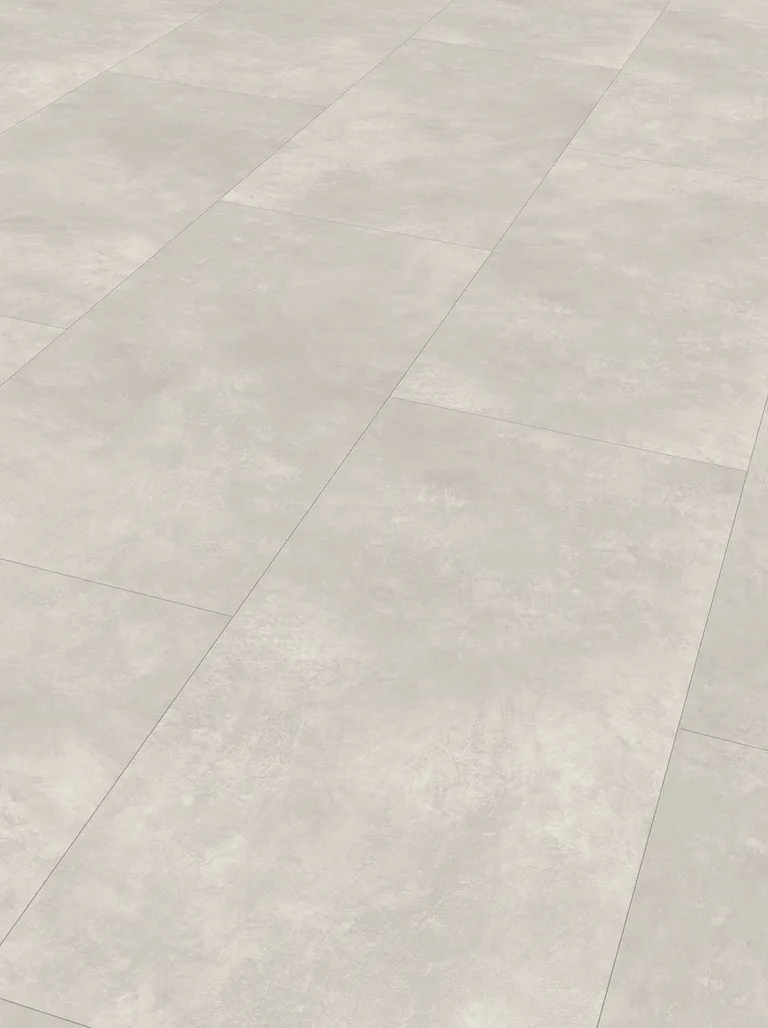 PARADOR PVC freier Klick-Designboden Modular ONE Beton weiß Steinstruktur Fliese 1