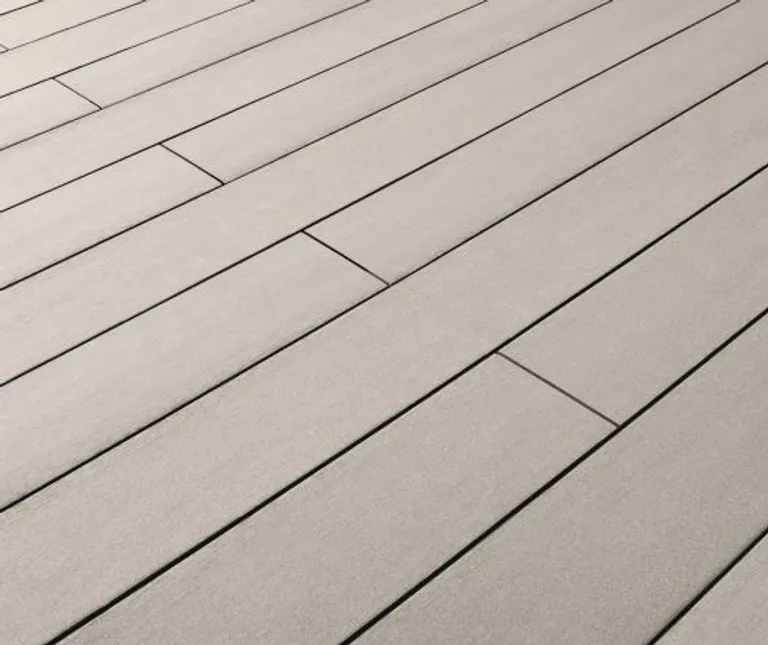 Lignodur terrafina Terrassendielen WPC Massiv XL glatt gebürstet Kiesel 21 x 196mm 0