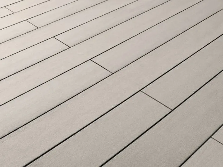Lignodur terrafina Terrassendielen WPC Massiv XL glatt gebürstet Kiesel 21 x 196mm 1