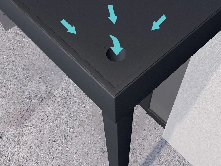 Gutta Vordach Haustür BS PLUS aluminium 3