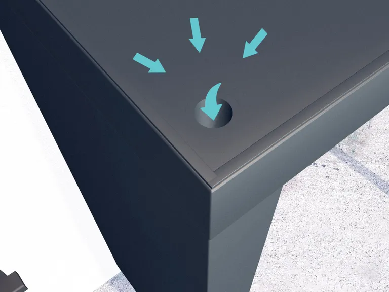 Gutta Vordach Haustür mit Seitenteil BS PLUS aluminium 9