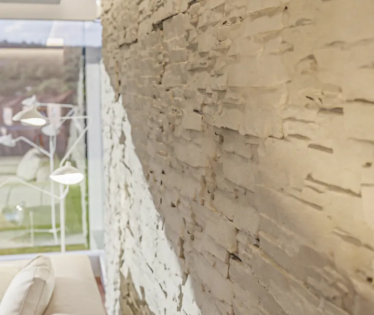 HORI Wandverkleidung Betonsteinverblender Natursteinoptik Weiß 3