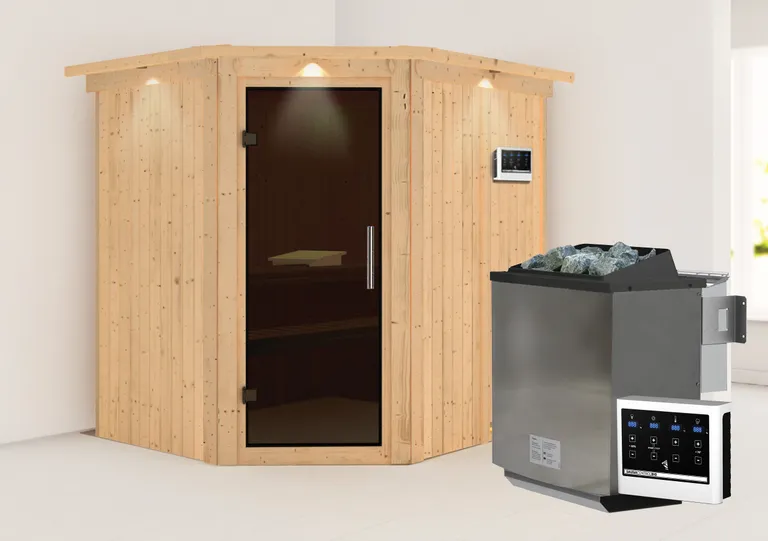 Karibu System-Sauna Siirin Eckeinstieg 68 mm 2