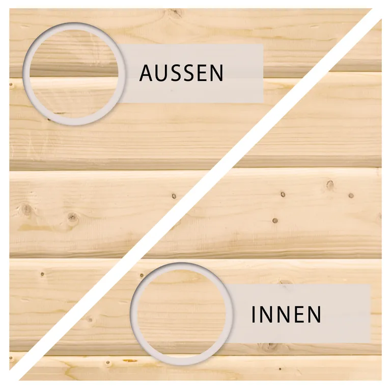 Karibu System-Sauna Siirin Eckeinstieg 68 mm 6