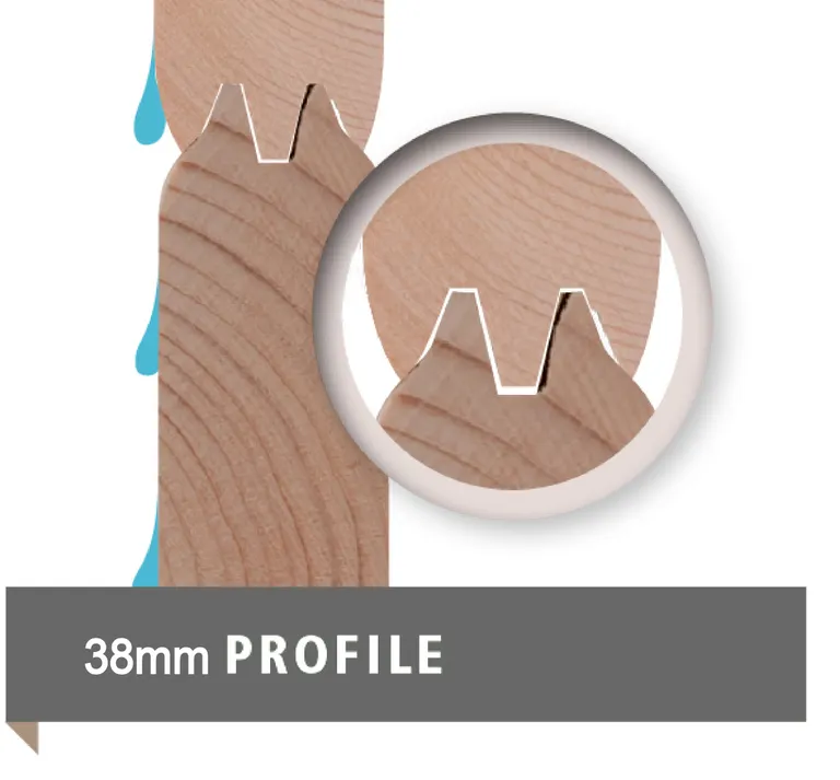 Karibu Sauna-Haus Hytti Fronteinstieg 28 mm 15