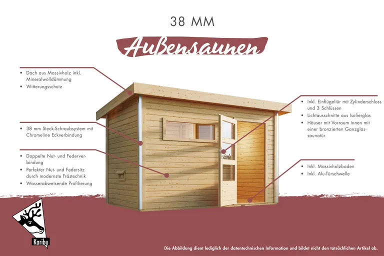 Karibu Sauna-Haus Bosse Fronteinstieg 38 mm 3