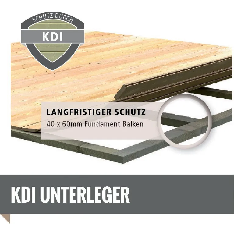 Karibu Holz-Metallgartenhaus Hybridhaus Jupiter 13
