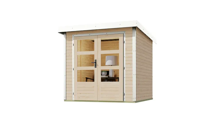 Karibu Holz-Metallgartenhaus Hybridhaus Jupiter 3