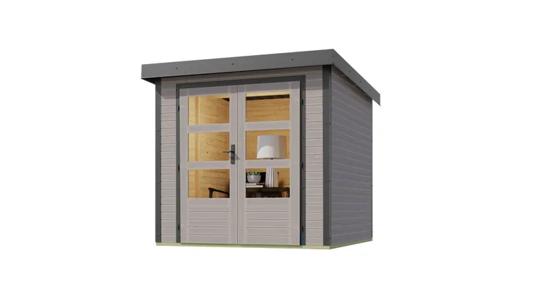 Karibu Holz-Metallgartenhaus Hybridhaus Jupiter 1