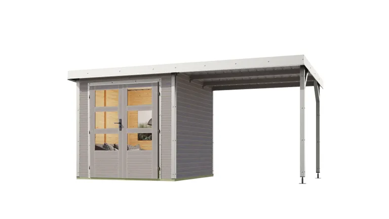 Karibu Holz-Metallgartenhaus Hybridhaus Jupiter 5