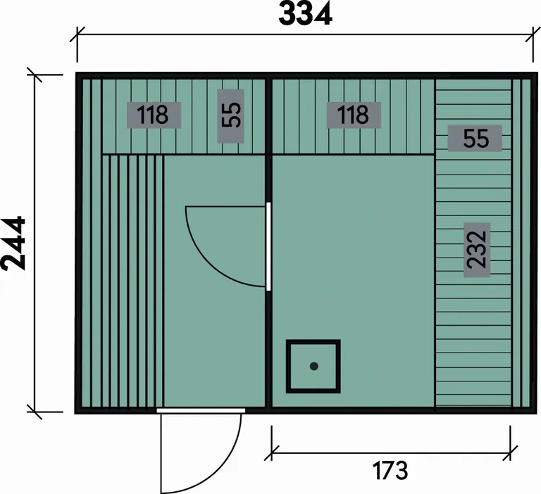 Wolff Finnhaus Sauna-Haus Luago 3x2 2