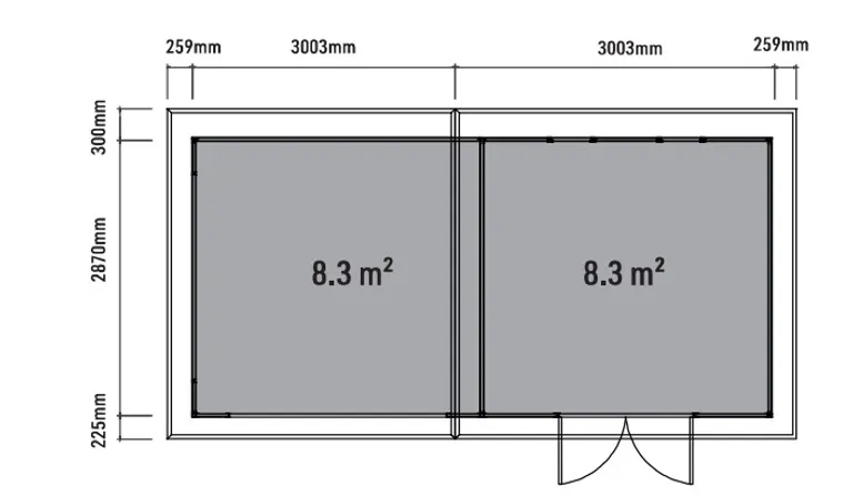 HORI Gartenhaus WPC Modern Line 4