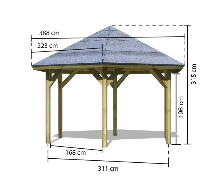 Karibu 6-Eck Pavillon Classic Oslo 1