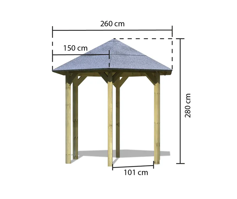 Karibu 6-Eck Pavillon Eco Lissabon KDI 1