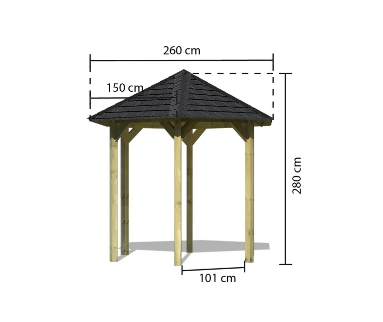 Karibu 6-Eck Pavillon Eco Lissabon KDI 2