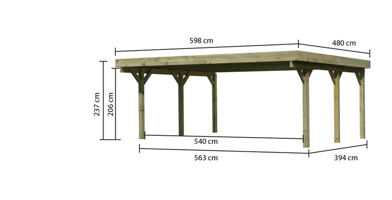 Karibu Doppelcarport Classic 1