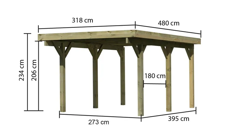 Karibu Einzelcarport Classic 2