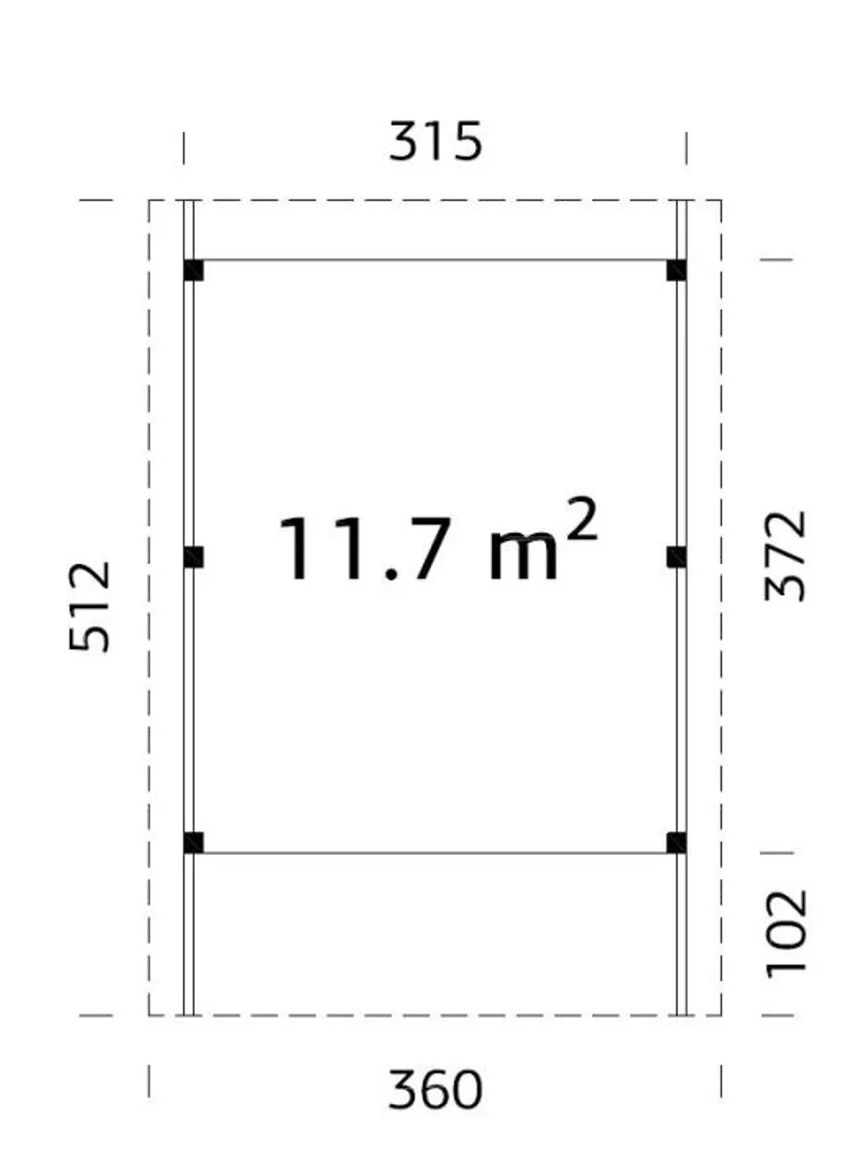 Palmako Carport Karl 3