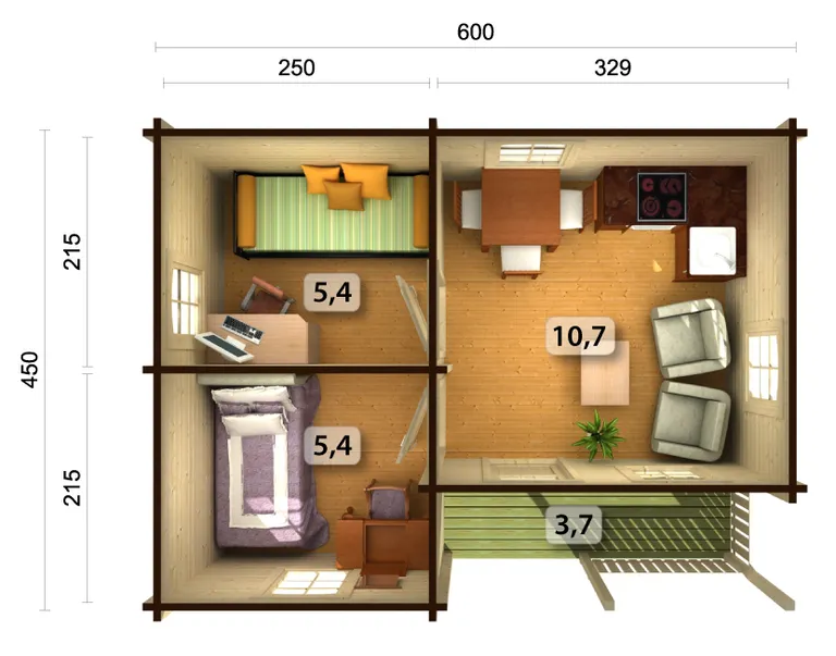 Palmako Ferienhaus Sandra 3