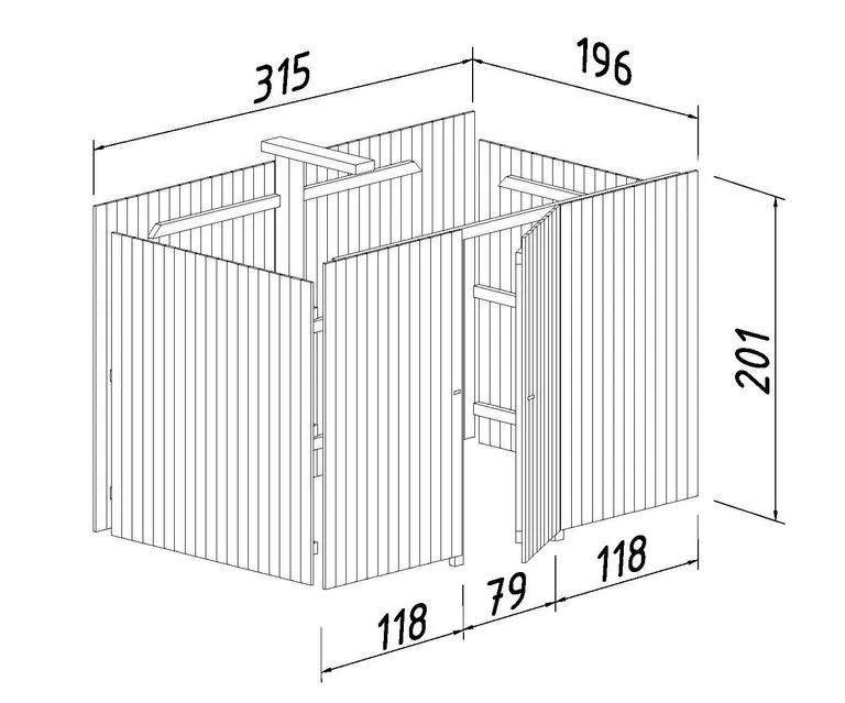 Palmako Carport Karl 1