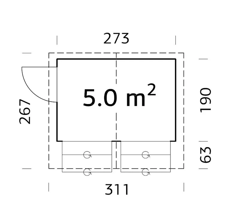 Palmako Marktstand Stella 2