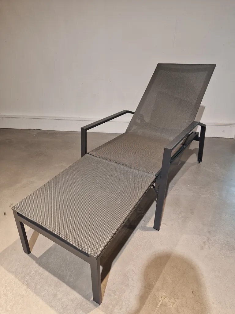 GIARDINO Deck Chair mit Hocker Nizza 3