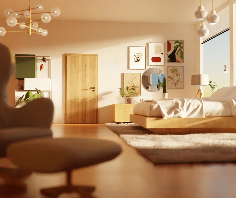 HORI Schallschutztür Wohnungseingangstür CPL Eiche Modern aufrecht SK1 Designkante Vollspan 2