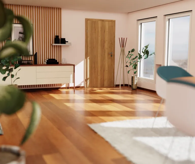 HORI Schallschutztür Wohnungseingangstür CPL Eiche Modern aufrecht SK1 Designkante Vollspan 4