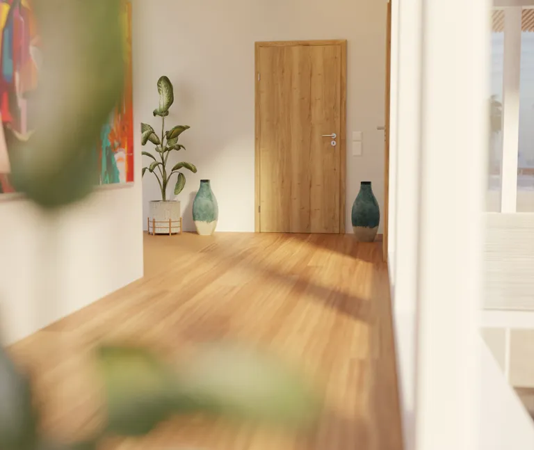 HORI Schallschutztür Wohnungseingangstür CPL Eiche Modern aufrecht SK1 Designkante Vollspan 5