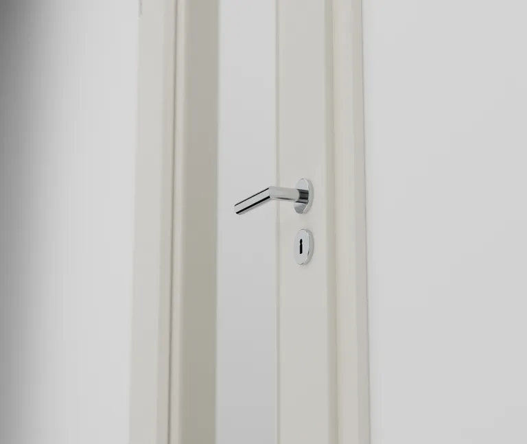 HORI Zimmertür CPL Weiß RAL9010 mit Lichtausschnitt Röhrenspan Designkante 2