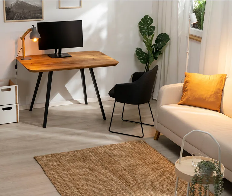 D-SYN mySquare Esstisch Massivholz Eiche Schweizer kante Komplettset 7