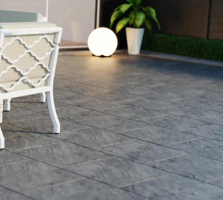 HORI Terrassenplatten Lavastone dunkelgrau 0