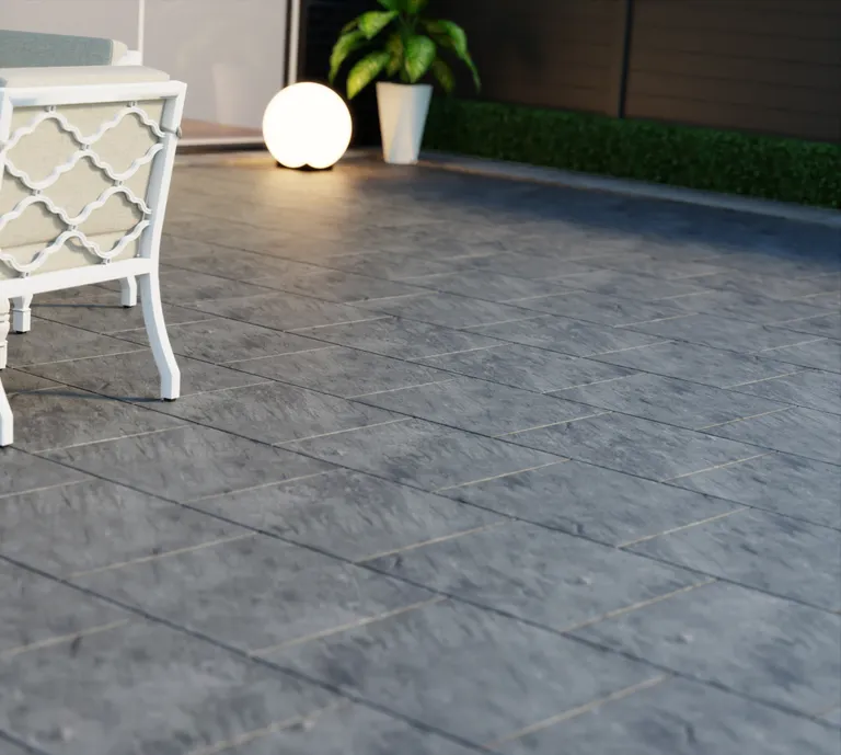 HORI Terrassenplatten Lavastone dunkelgrau 3