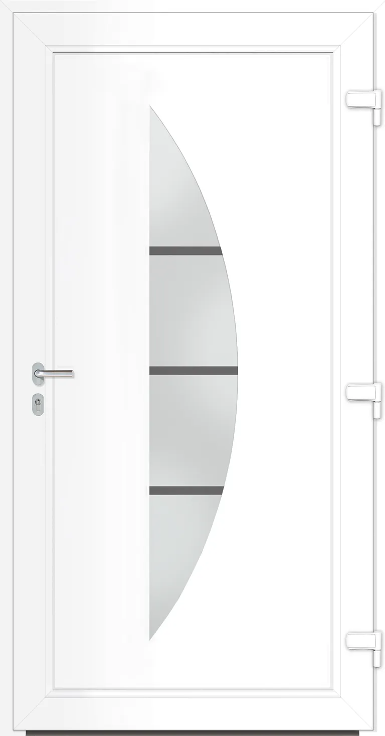 HORI Kunststoff Haustür Curve ohne Türgriff 1