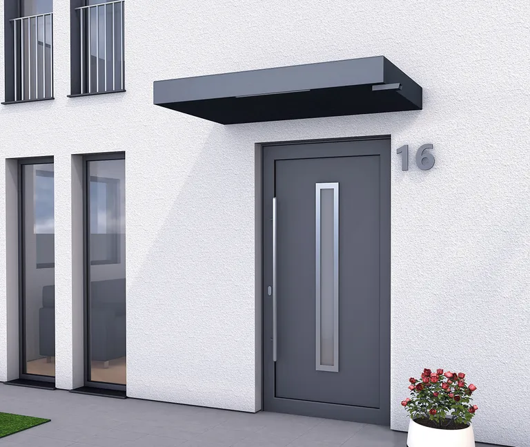 Gutta Vordach Haustür BS PLUS aluminium 0