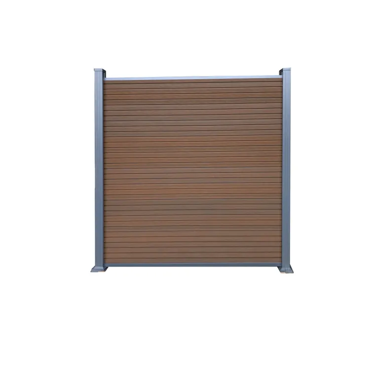 TETZNER & JENTZSCH WPC Steckzaun Set teak 1