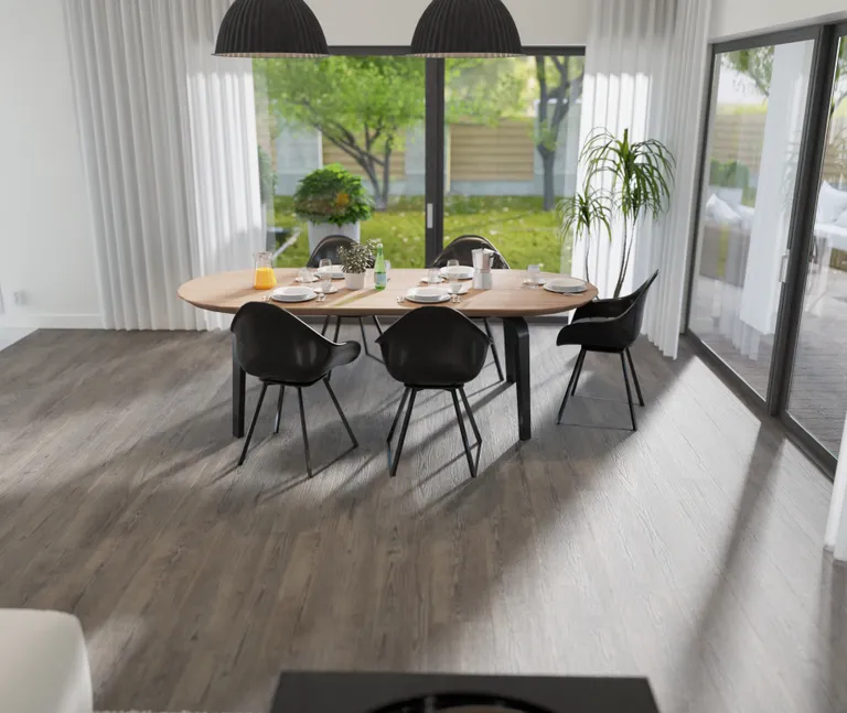 HORI Klick-Hartvinylboden Rigid SPC Kiefer Vintage dunkel Bendigo Landhausdiele Holzstruktur 3