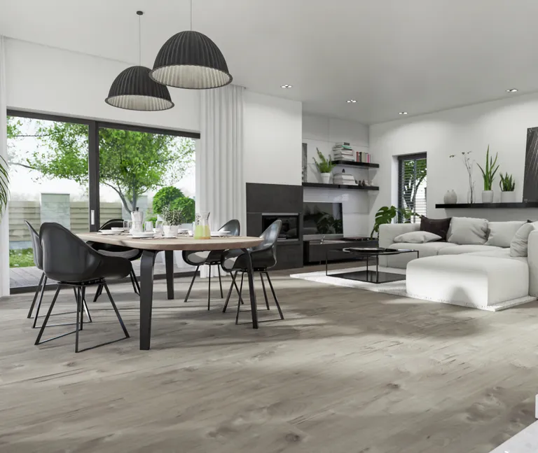 HORI Klick-Hartvinylboden Rigid SPC Walnuss hell Newcastle Landhausdiele Holzstruktur 4