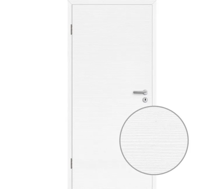 HORI Schallschutztür Wohnungseingangstür CPL Eiche weiß strukturiert quer SK2 Vollspan Designkante 0